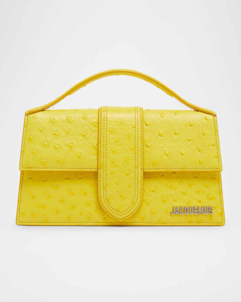 Le Grand Bambino Ostrich-Embossed Crossbody Bag